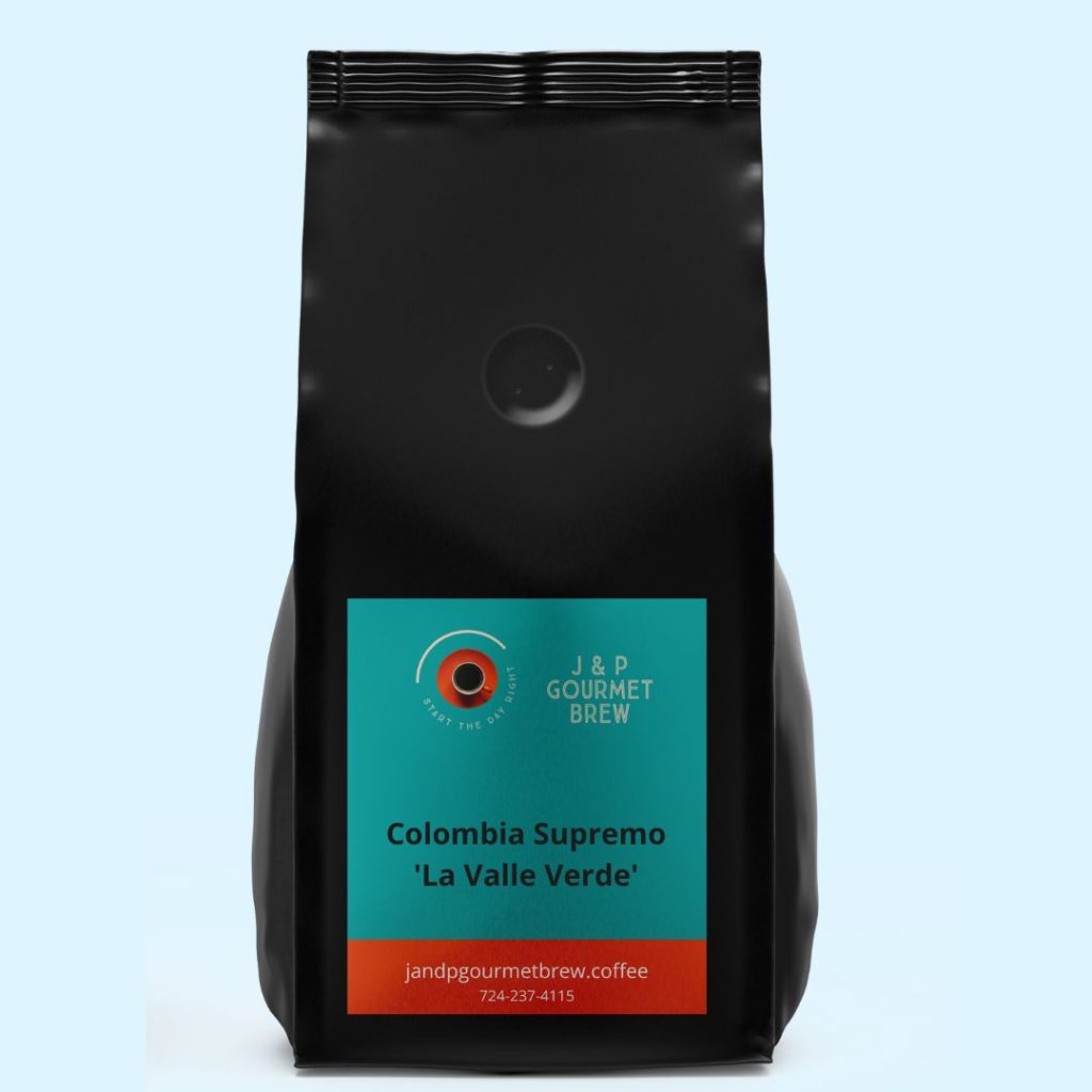 Colombia Supremo 'La Valle Verde' Coffee (in a black bag)